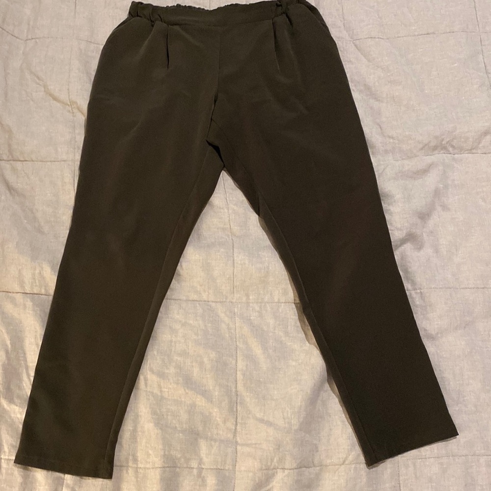 Green trousers from One Clothing